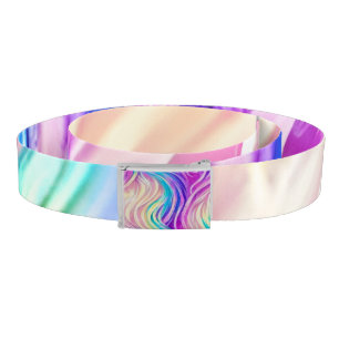 Sparkly Colorful Swirly Pattern Belt