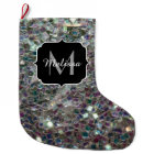 Sparkly colourful silver mosaic Monogram