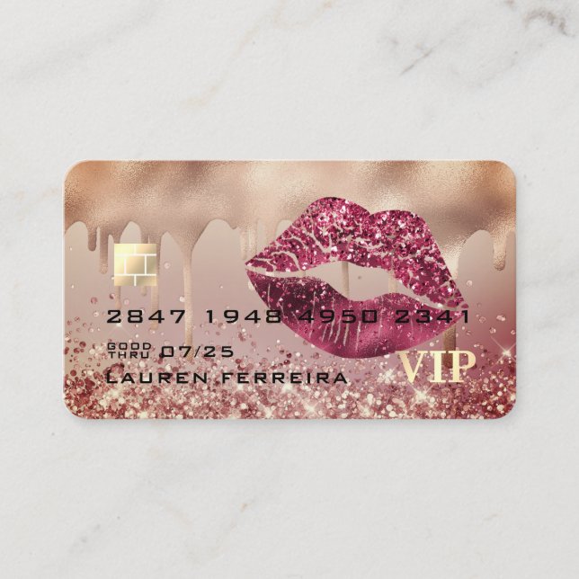 Sparkly Credit Card Style Business Card (Front)