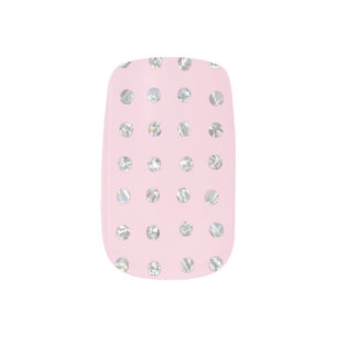 Sparkly Crystal Glitter Dots Minx Nail Art