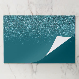 Sparkly Dark Teal Glitter Large Tearaway Paper Pad