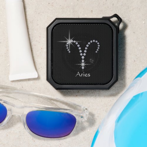 Sparkly Diamonds Aries Symbol  Bluetooth Speaker
