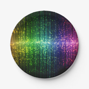 Sparkly Disco Tinsel Paper Plates