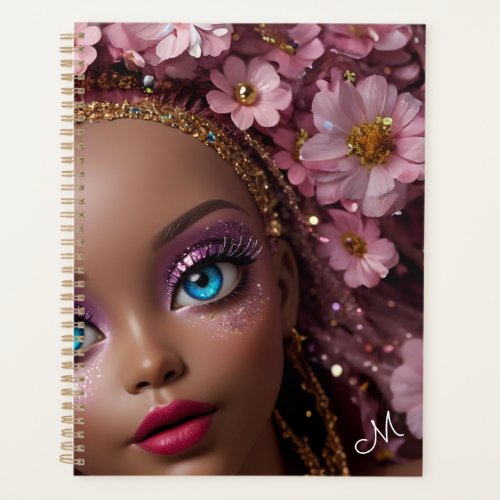 Sparkly Doll Glitter and Flowers Planner