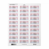 Sparkly Drips Rose Pink Return Address Holograph Label (Full Sheet)