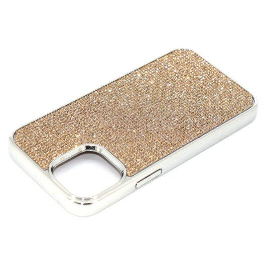 Sparkly Elegant Gold Topaz Crystal Iphone 13 Case (Front)