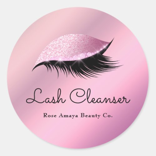 Sparkly Elegant Lilac Custom Lash Cleanser Label