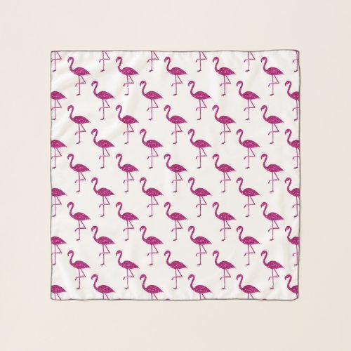 Sparkly flamingo Pink glitter sparkles pattern Scarf