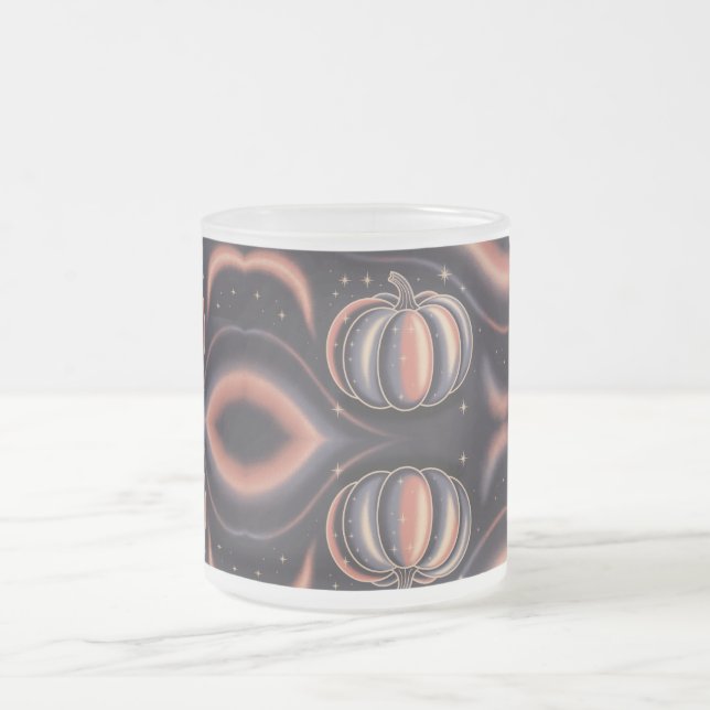 Sparkly Frosted Glass Halloween Mug (Center)