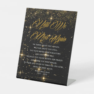 Sparkly Funeral Poem Sign