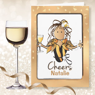 Sparkly Girly Glam Any Age Birthday Card for Her