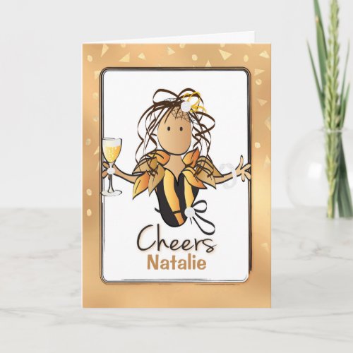 Sparkly Girly Glam Any Age Birthday Card for Her