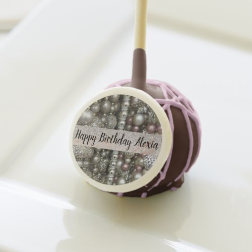 Sparkly Glam Glittery Beads Birthday Cake Pops