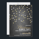 Sparkly Glitter Dots Christmas Party Invitation<br><div class="desc">Personalize all the details on these fun,  modern and festive glittery Christmas party invitations for your upcoming celebration.</div>