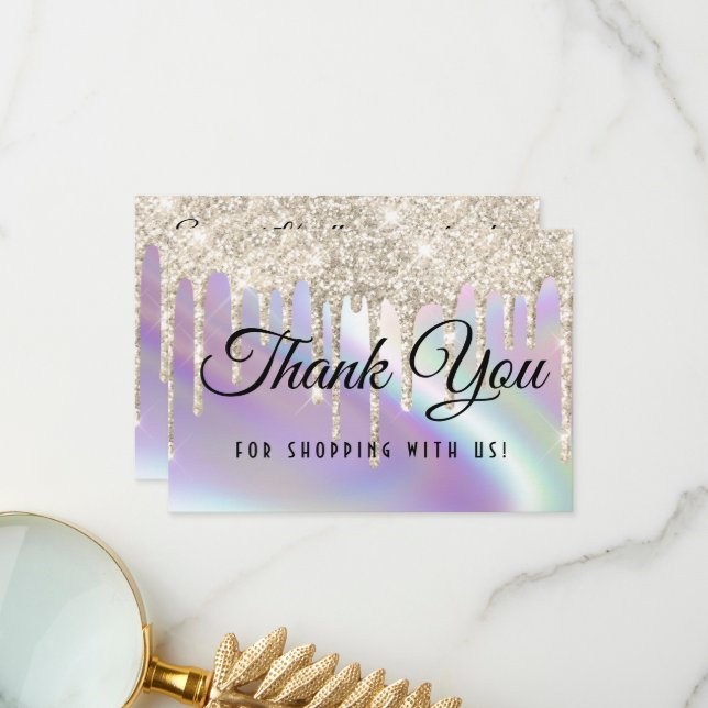 holographic thank you cards Prismatic Thank You Cards