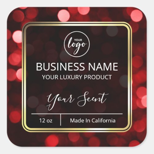 Sparkly Glitter Red And Black Body Butter Labels