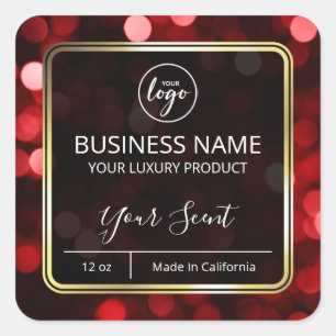 Sparkly Glitter Red And Black Body Butter Labels