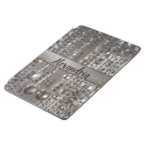 Sparkly Glittery Silver Stringed Beads         iPad Air Cover