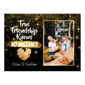 Sparkly Going Away Friendship Distance Photo Poster
