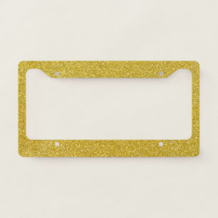 Sparkly Gold Car Plate Frame