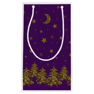 purple christmas gift bags