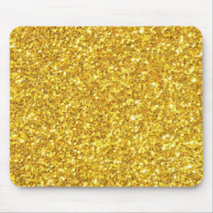 Sparkly Gold Glitter Mouse Pad