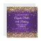 Sparkly Gold Glitter Royal Purple 80th Birthday