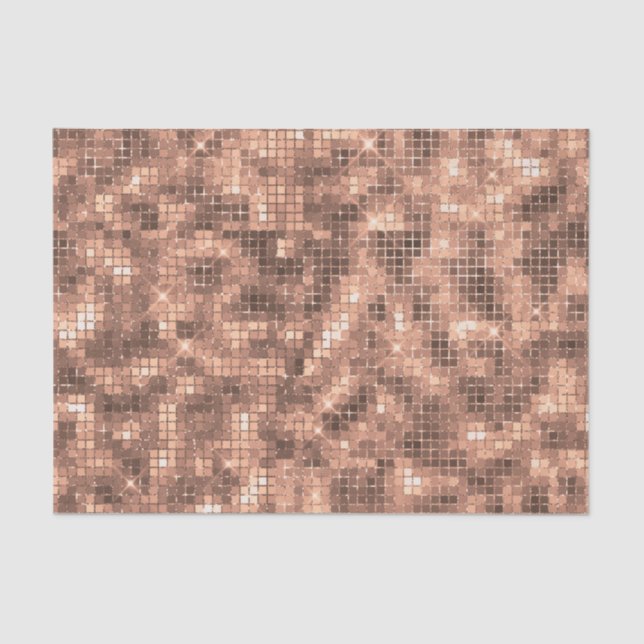 Sparkly Gold Luxury Sparkle Girly Sequins Party Tissue Paper (Front)
