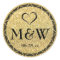 Sparkly Gold Monogram Wedding Favor Stickers Seals