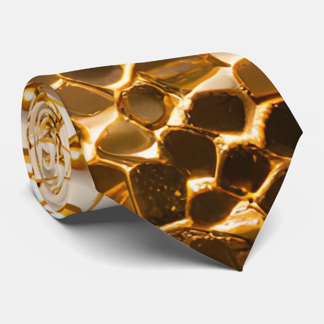 Sparkly Gold Sequin Neck Tie (Rolled)