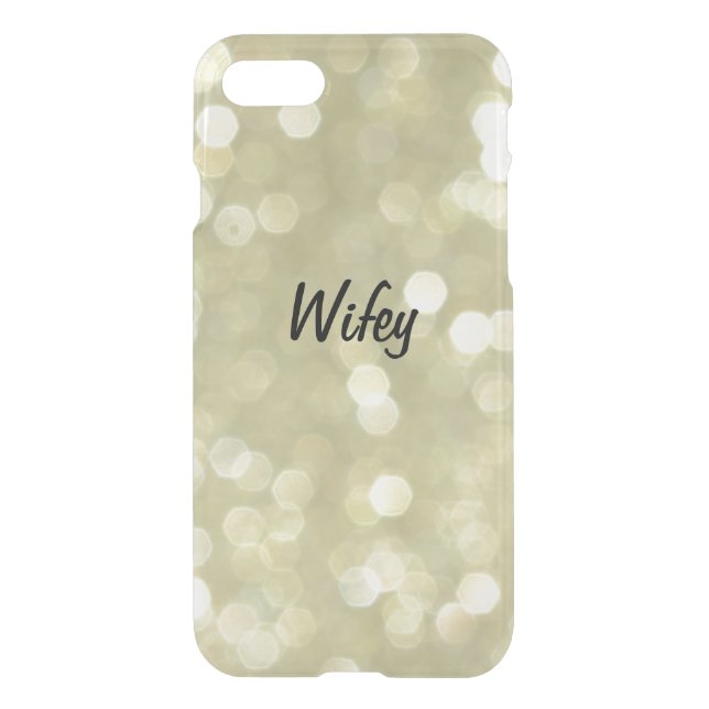 Sparkly Gold Wifey iPhone 7 Case (Back)