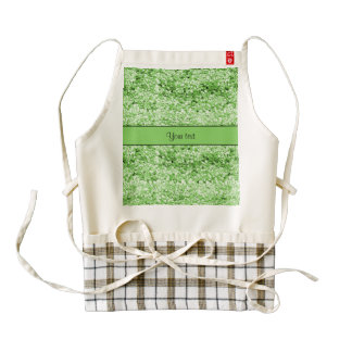 Sparkly Green Glitter Zazzle HEART Apron