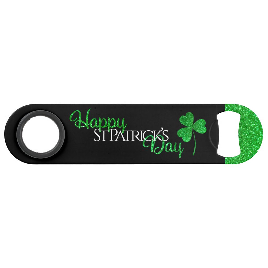 Sparkly Green Shamrock Happy St Patrick’s Day
