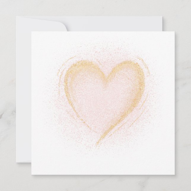 Sparkly Heart Blank Card (Front)
