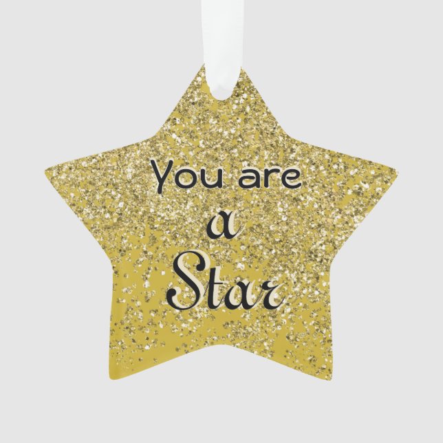 Sparkly Hope Star 2 Ornament (Front)