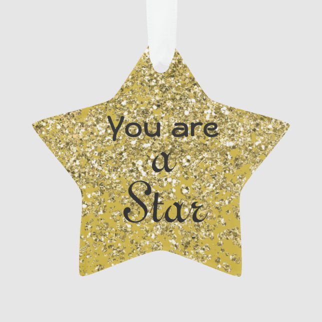 Sparkly Hope Star Ornament (Front)