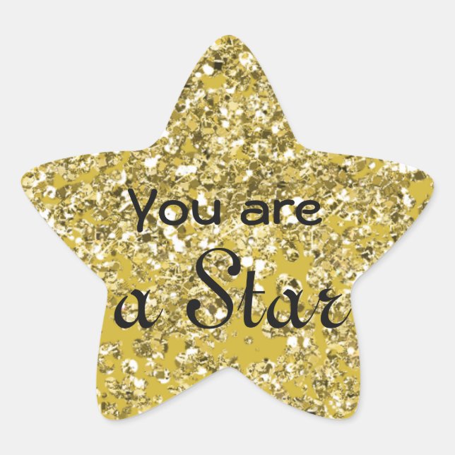 Sparkly Hope Star Star Sticker (Front)