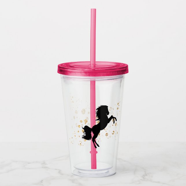 Sparkly Horse Acrylic Tumbler (Front)