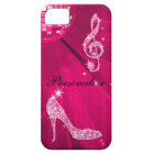 Sparkly Hot Pink Music Note & Stiletto Heel