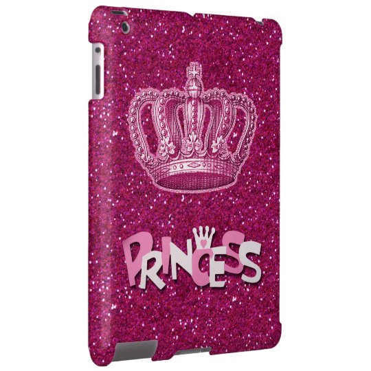 Sparkly Hot Pink Princess Glitter & Vintage Crown