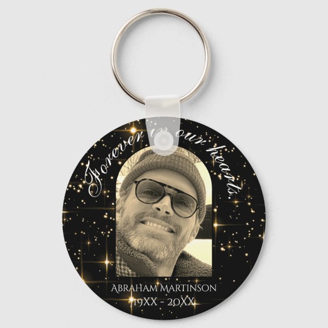 Sparkly In Loving Memory Keepsake Keychain (Front)