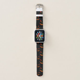 Sparkly Jack O'Lantern Halloween pattern Apple Watch Band
