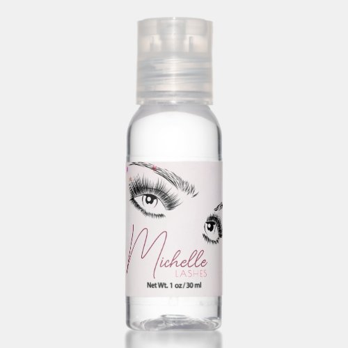 Sparkly Lashes Pink Glitter Star Confetti Makeup Hand Sanitizer