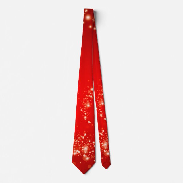Sparkly lights swirl red + your ideas tie (Front)