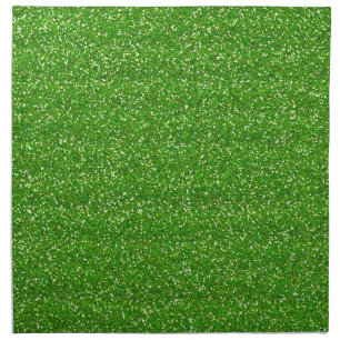 Sparkly Lime Green & Silver Glitter Cloth Napkin
