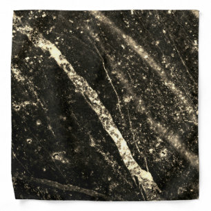 Sparkly line gold black chic abstract bling bandana