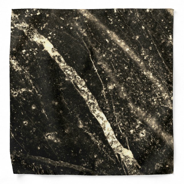 Sparkly line gold black chic abstract bling bandana (Front)