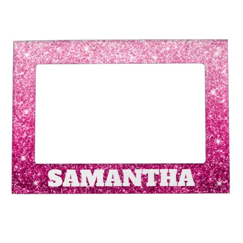 Sparkly Luxury Pink Ombre Magnetic Frame