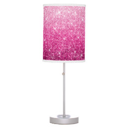Sparkly Luxury Pink Ombre Table Lamp