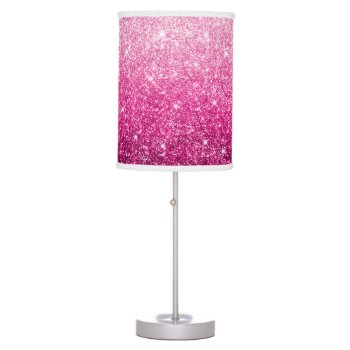 Sparkly Luxury Pink Ombre Table Lamp by pinkgifts4you at Zazzle